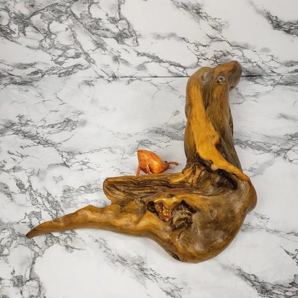 Handmade Driftwood Quail Desert Cactus Turquoise Wall Art Vintage - Picture 4 of 9